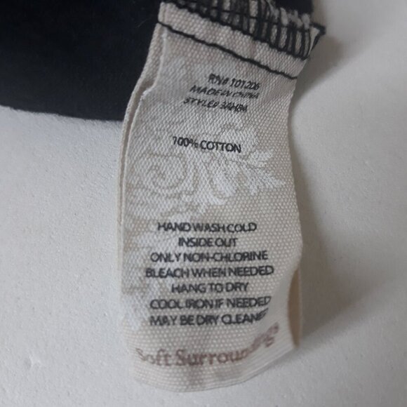 Soft Surroundings Cotton Double Keyhole Tunic Top XLP Office Swim Vacation - Picture 7 of 8